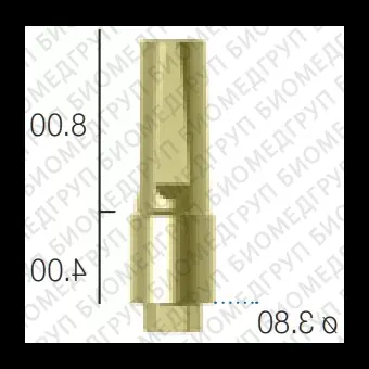 Абатмент прямой, переустанавливаемый, анат. шейка SwedenMartina 3.8 мм х 11.5 мм шейка 4 AMDR3804