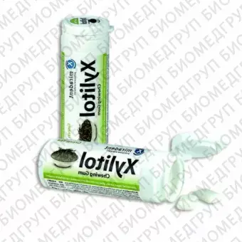 Miradent Xylitol Chewing Gum Spearmint  жев.рез. со вкусом мяты, 30 шт/ 30 г