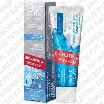 Global White Max Shine отбеливающая зубная паста, 100 г