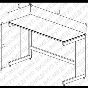 Стол лабораторный высокий, 1500х750х900, столешница нерж/сталь