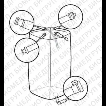 Мешки для сбора, хранения и транспортировки культуральной жидкости 3D Productainer BPCs, 100 литров, материал CX514, 5 портов, Thermo FS, SH30652.02