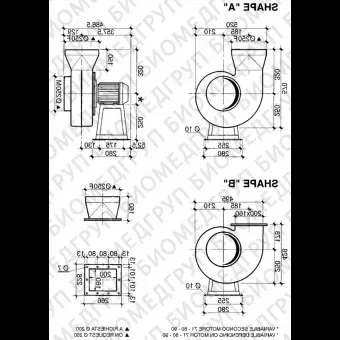 Вентилятор вытяжной кислотостойкий Polyfan VSB 25