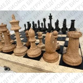 Шахматы для незрячих с деревянной доской