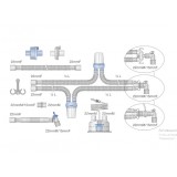 Контур дыхательный для ИВЛ гофрированный ?22 мм 160 см с 2-мя влагосборниками   Mederen