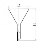 Воронка лабораторная, стекло, d 85 мм, h 100 мм, Россия, 3768