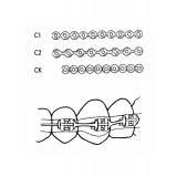 Цепочка эластичная (С модули) / Chain (C Module) C-2 U Clear Medium 4.3мм