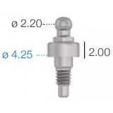 Аттачмент сферический, прямой, Sweden&Martina (4.25 мм х 2 мм A-AS-425-2)