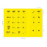 Комплект тактильных наклеек для калькулятора Желтый