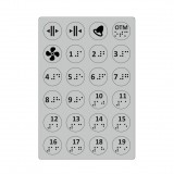 Комплект тактильных наклеек для лифта №3 Серебристый